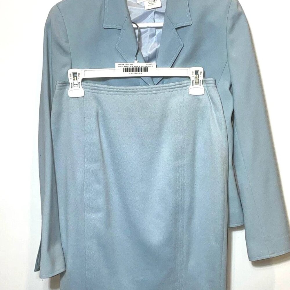 Vertigo Blue Blazer And Skirt 2-Piece Suit Set Career Size Medium